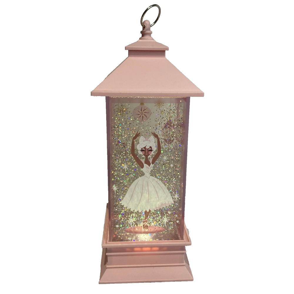 Disney Nutcracker Ballerina Snow Globe Glitter Swirling Lantern Style 11" *READ*